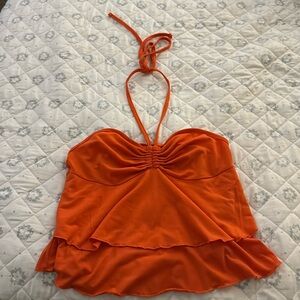 orange halter top